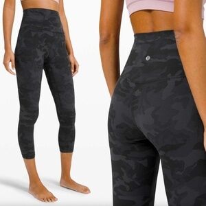 Lululemon Align Nulu Crop 23" Incognito Camo Multi Grey Size 4